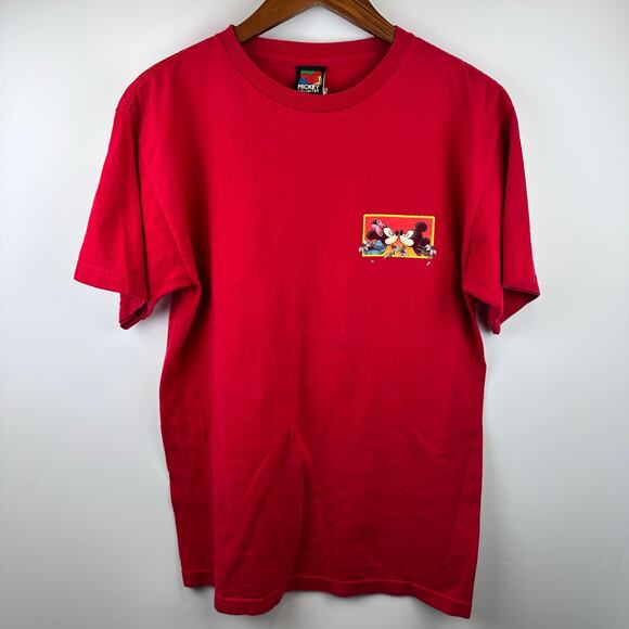 Vintage Y2k Disney Mickey Unlimited Shirt Mickey and Minnie Double sided Size M - Picture 2 of 9